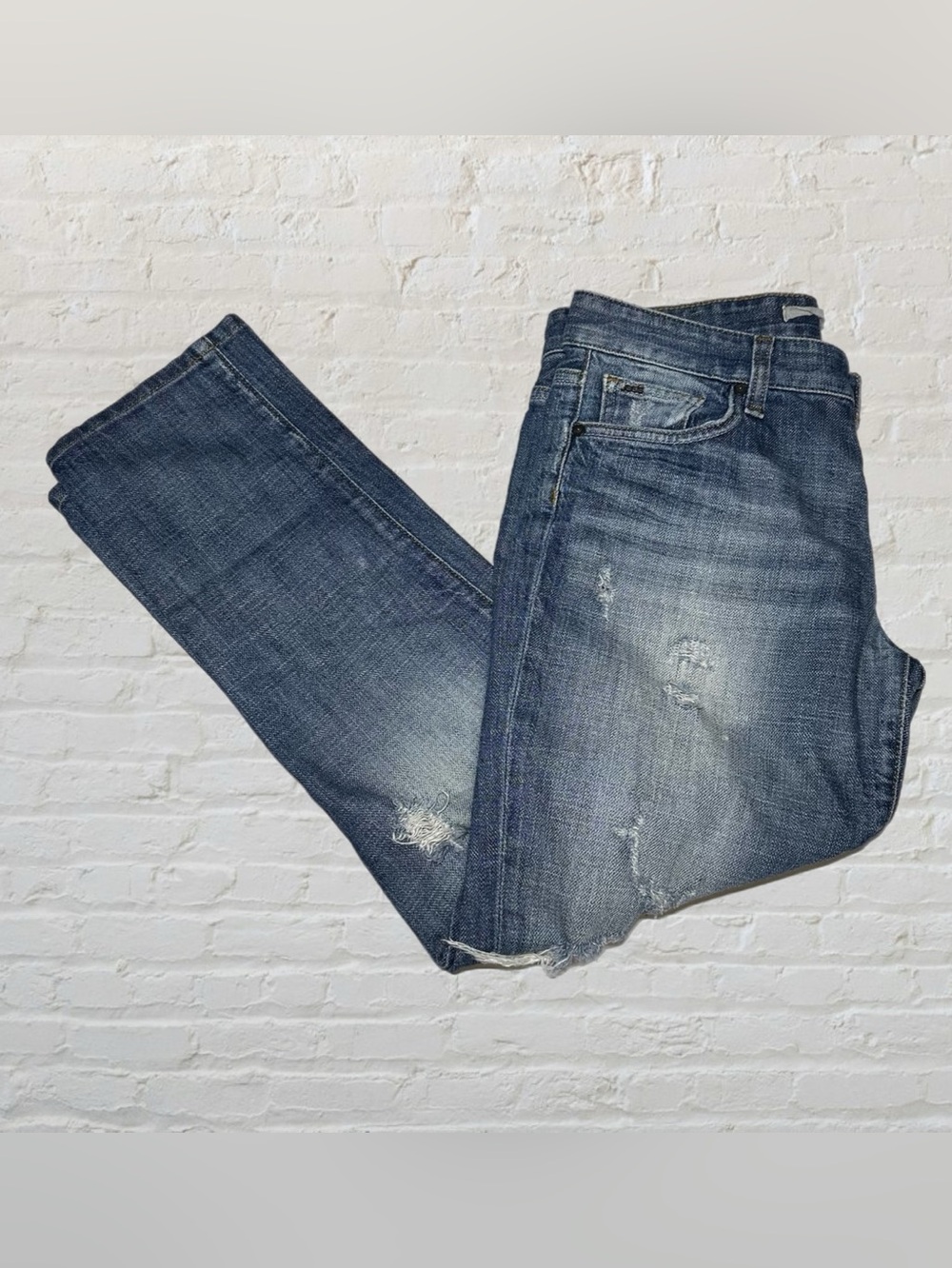 Joe’s Ex Lover Low Rise Distressed Cotton Denim Bootcut Jeans Women’s Size 27”